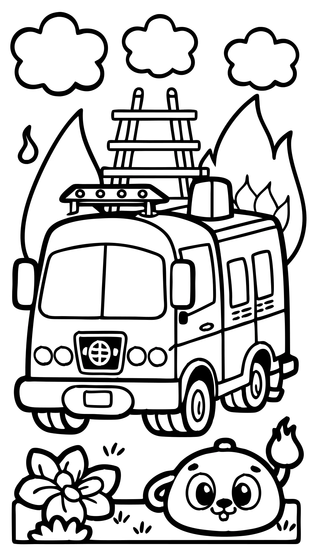 printable coloring pages fire truck